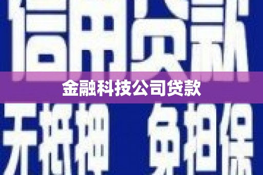 甘泉金融科技公司贷款