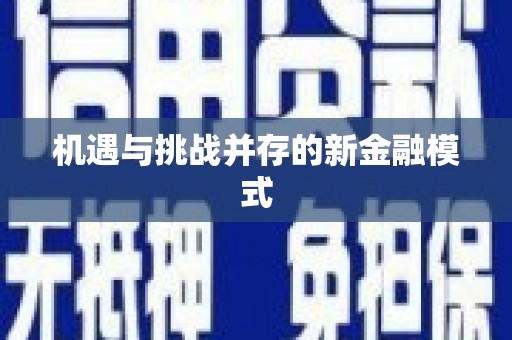 甘泉机遇与挑战并存的新金融模式