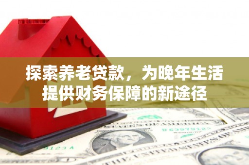 甘泉探索养老贷款，为晚年生活提供财务保障的新途径