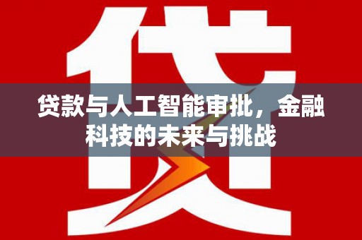甘泉贷款与人工智能审批，金融科技的未来与挑战