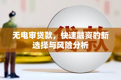 甘泉无电审贷款，快速融资的新选择与风险分析