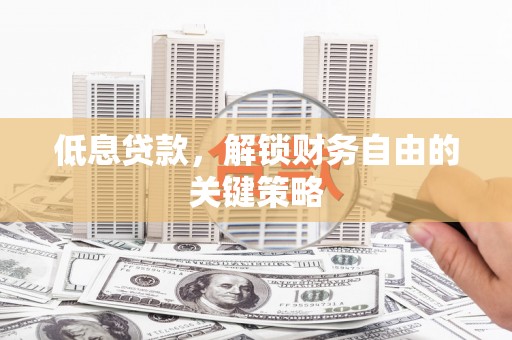 甘泉低息贷款，解锁财务自由的关键策略