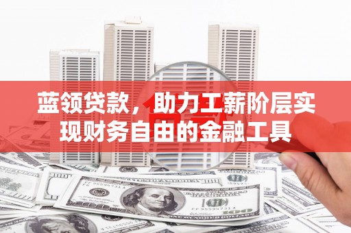 甘泉蓝领贷款，助力工薪阶层实现财务自由的金融工具
