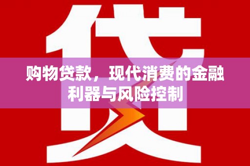 甘泉购物贷款，现代消费的金融利器与风险控制
