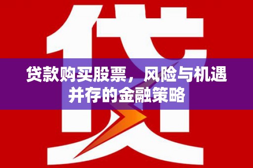 甘泉贷款购买股票，风险与机遇并存的金融策略