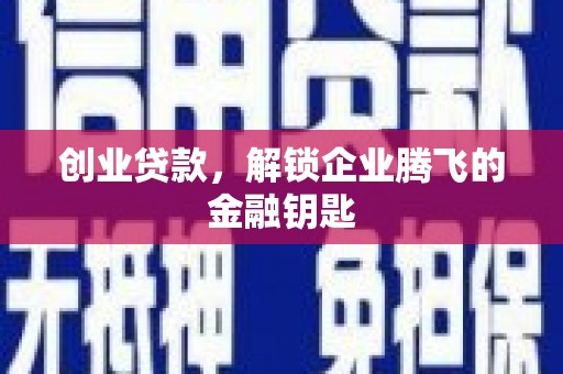 甘泉创业贷款，解锁企业腾飞的金融钥匙