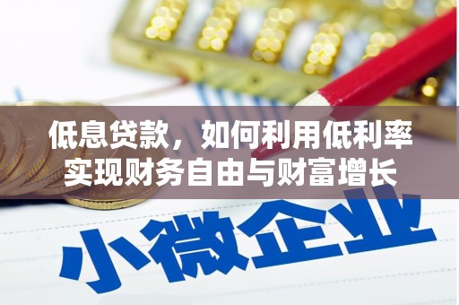 甘泉低息贷款，如何利用低利率实现财务自由与财富增长